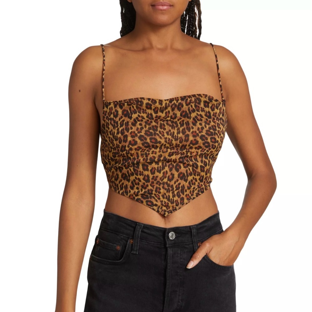 STAUD Leonie Top - Leopard Print